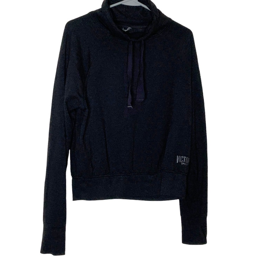 VICTORIA sport-dark grey sweatshirt with height neck. Size S